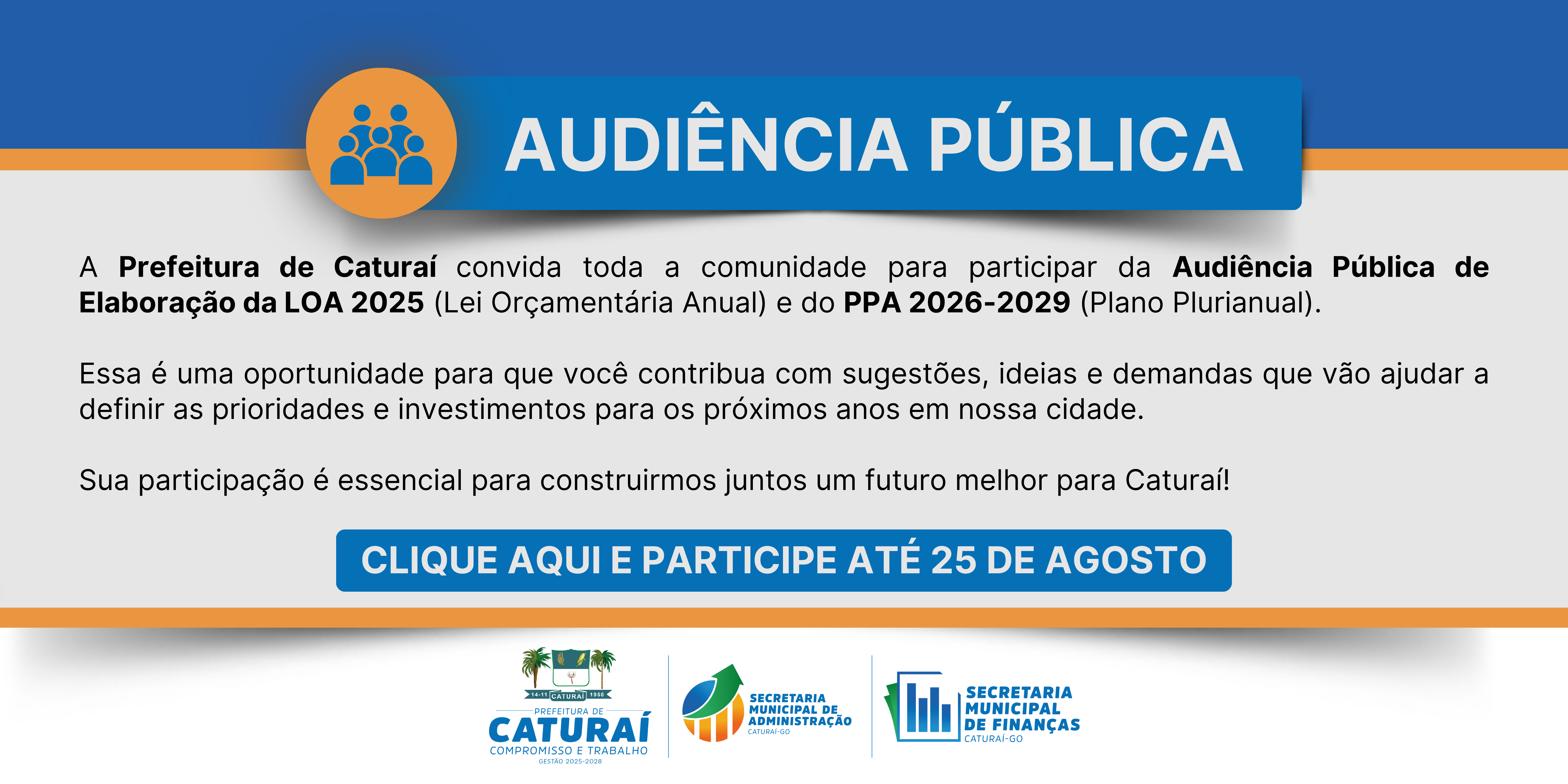 AUDIÊNCIA PÚBLICA  LOA 2026 – PPA 2026